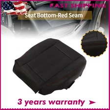 Driver Bottom Leather Seat Cover Red Seam Fits For 2008-2020 Dodge Grand Caravan