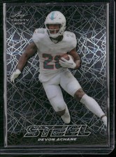 2023 Leaf Trinity (Mega Box) #S-26 Devon Achane Steel Lava Silver