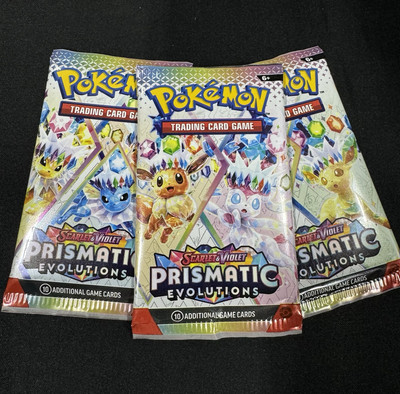 1x Pokemon Prismatic Evolutions Booster Pack - 10 Cards/Pack - SEALED