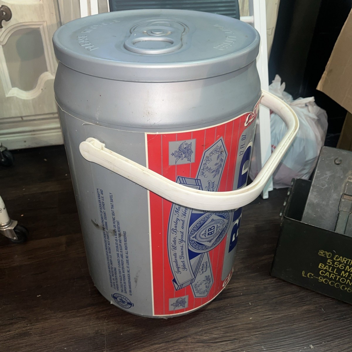 Genuine Bud Light Beer Large Vintage Cooler Handle Insulated Man