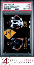 2000 BOWMAN ROAD TO SUCCESS #R1 RANDY MOSS HOF POP 2 PSA 9