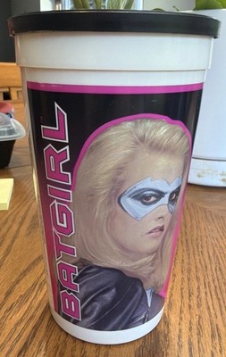 Batman & Robin Batgirl Taco Bell Plastic Cup With Lid 1997- See Description