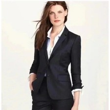 J.Crew Womens Suiting Wool Office Blazer Business Professional Work Size 6