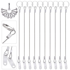 20Pcs 11 Inches Lanyard Cable Set Including 10Pcs 304 Stainless Steel Safety ...