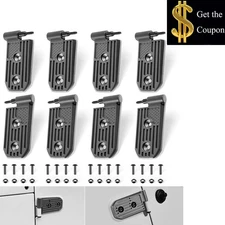 8pcs Door Hinge Cover Trim Set Kit For Jeep Wrangler JL JLU 2018-2025 Gladiator