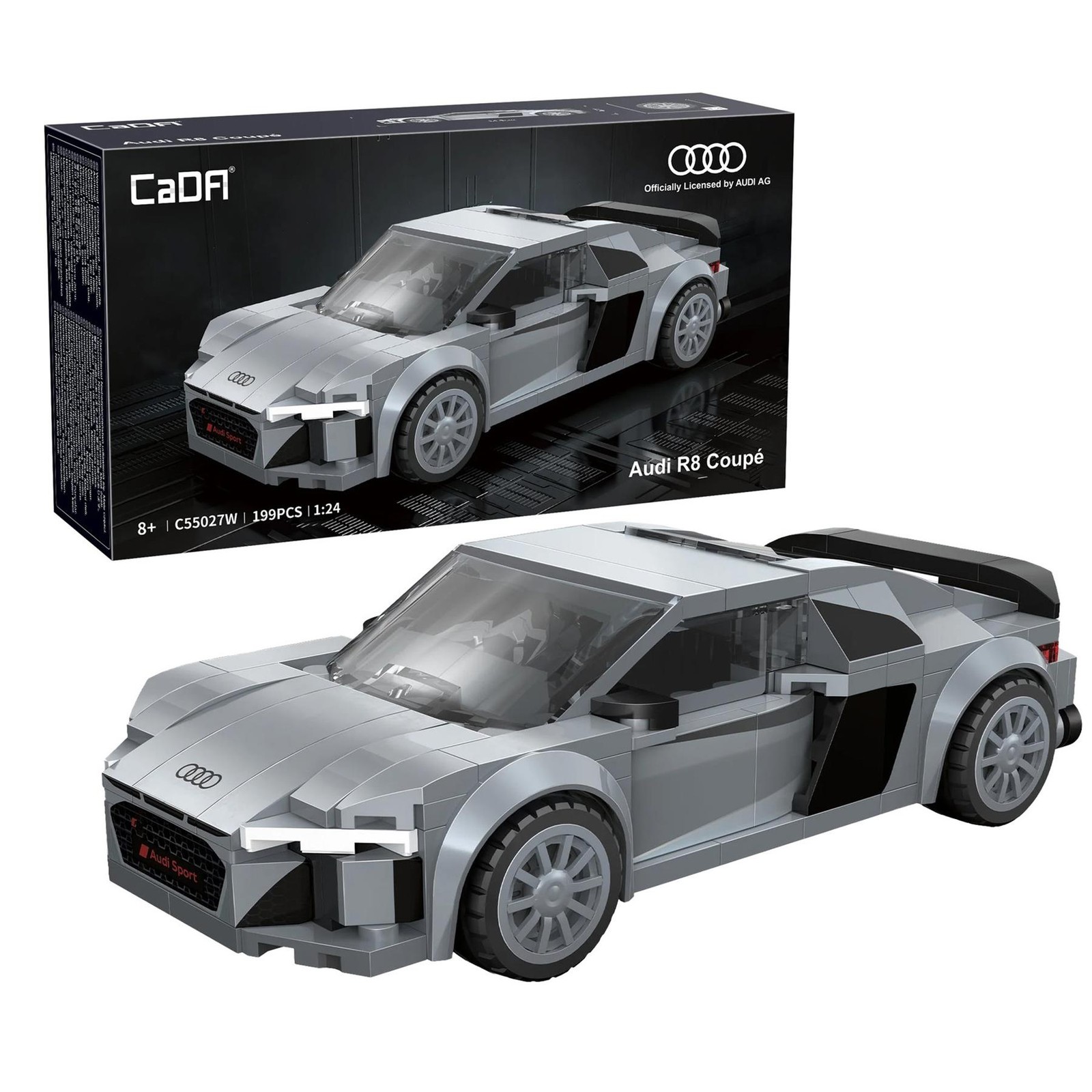 CaDa 55027W 1:24 Scale Audi R8 Coupé - 199 pcs Brick Building Kit