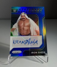 2022 PANINI PRIZM WWE IRON SHEIK LEGENDARY SIGNATURES BLUE AUTO /49