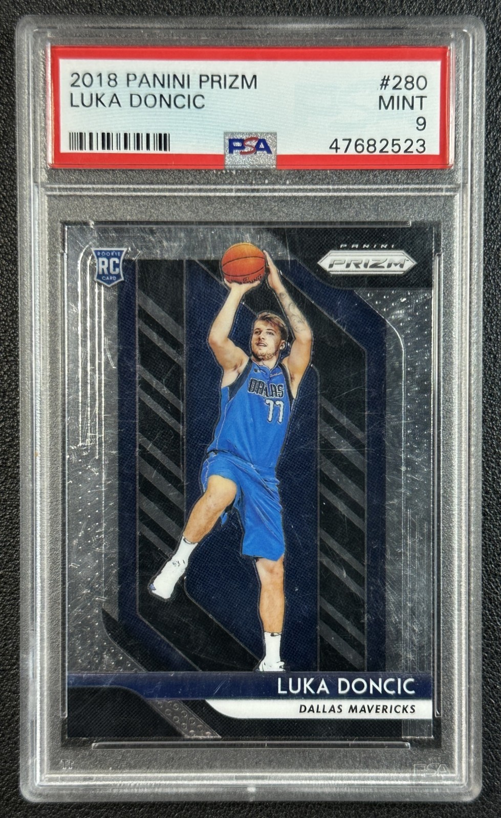LUKA DONCIC PSA 9 2018-19 PANINI PRIZM #280 ROOKIE RC MAVERICKS 2523