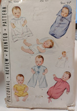 Pictorial 9050 Doll 11" Wardrobe Clothing Sewing Pattern Cut Clothes VTG 1930's