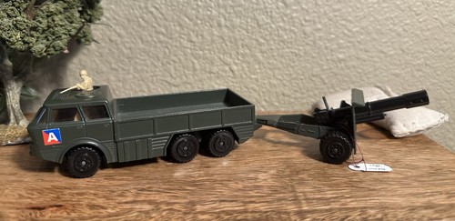 Matchbox Battle Kings Artillery Truck Tank K116 w/ Britains Army Field Gun - Picture 5 of 11