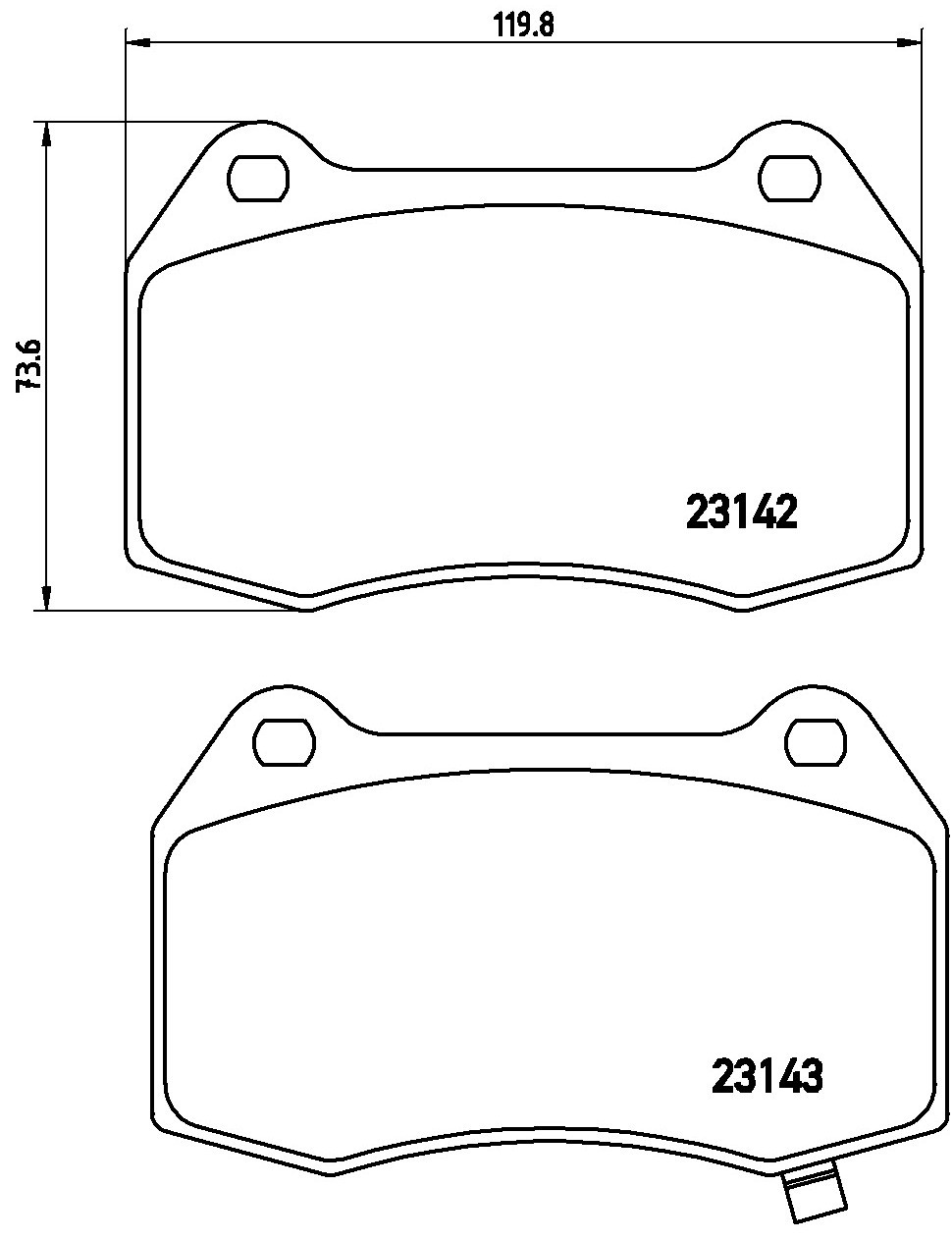 Brembo P 56 047 Bremsbelagsatz, Scheibenbremse - (4-teilig) - Bild 6