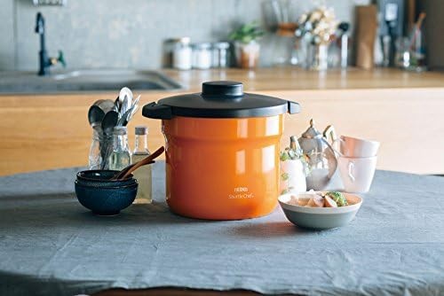 Thermoskanne Vakuum Thermo Kocher Shuttle Chef 4,3L für 4 bis 6 Personen Orange Japan - Bild 7 von 7