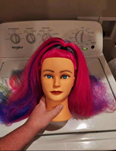 Female Mannequin Head Multicolor mannequin head for cosmetology purposes