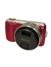 Sony Mirrorless Digital camera DSLR NEX-C3D Double Lens Kit Pink Used