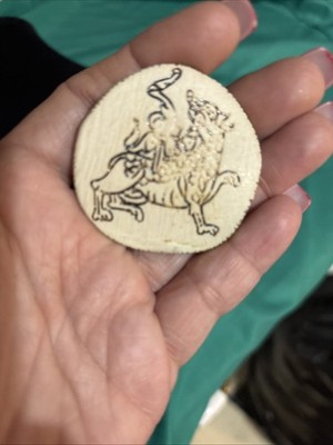 Vintage Dragon Etched Brooch