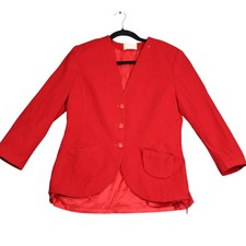 Pendleton Woolen Mills Red Blazer Women's Size 14 Virgin Wool Jacket