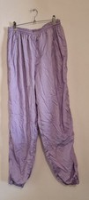 Killtec ShellSuit Bottoms Size 16 Waist 34" Leg 31" Purple Vintage Retro 90's