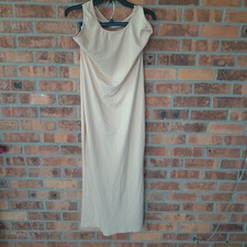 Maxi abito donna Halter Bodycon neutro taglia L beige