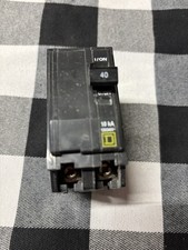 QOB240 - Square D 40 Amp 2 Pole 120/240VAC Bolt-On Miniature Circuit Breaker, QO