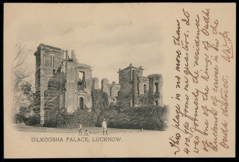 British India OLD Picture Postcard "DILKOOSHA PALACE, LUCKNOW"