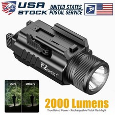 2000 Lumens Pistol Flashlight Magnetic Rechargeable Handgun Light - GL/1913 Rail