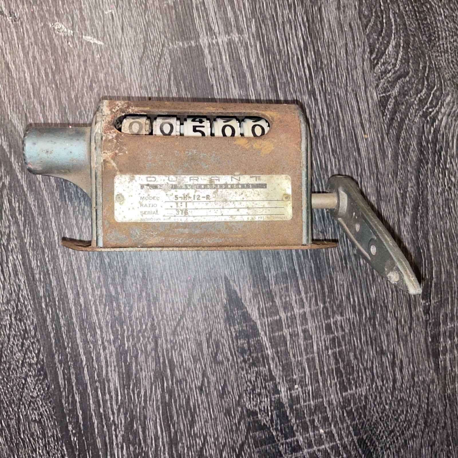 Vintage Durant Heavy Duty Stroke Counter Model # 5-H-12-R.
