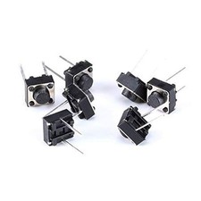 DAOKI 100Pcs Tact Button Switch 2 Pin DIP 6x6x5mm PCB Momentary Tactile Tact Pus