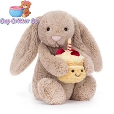 Jellycat Bashful Beige Birthday Bunny Cute Soft Plush Toy Stuffed Doll Best Gift