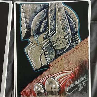 Transformers Optimus Prime Comic-Style print by Chris Marchman