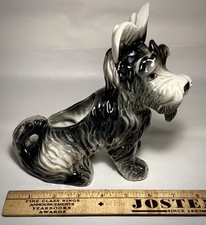 Vintage Occupied Japan 1945-1951 Large 8  Scottie Dog Planter Scottish Terrier