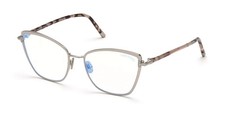 Tom Ford FT5740B 016 Shiny Palladium Eyeglasses 54mm / New / Authentic