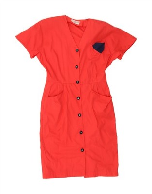 LAURA BIAGIOTTI Womens Shirt Dress UK 16 Large Red DP01