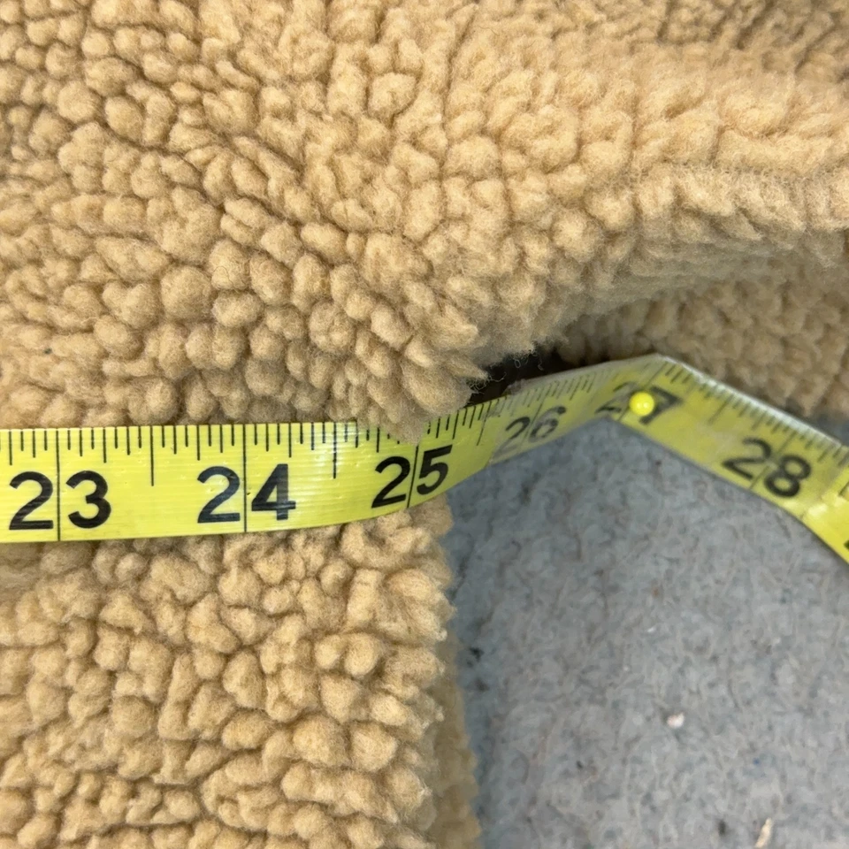 Chaqueta Sherpa Edgar and Ash para Mujer XL Beige Tostado Cremallera Completa Sudadera con Capucha Vellón De Colección Foto 3 de 4