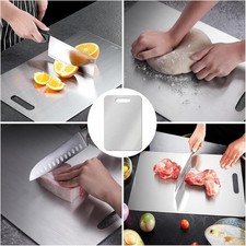 Stainless Steel Kitchen Cutting Board - Anti-...