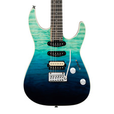 Used Charvel Pro-Mod Plus Dinky DK24 HSS 2PT QM Electric Guitar - Blue Curaçao