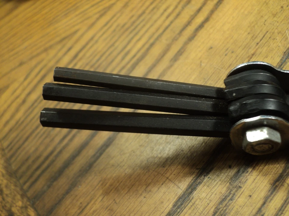 Vintage Allen or Hex Key Wrench Set Tool 4-1/4" long Unbranded 5/64" thru 1/4" - Image 3 of 4