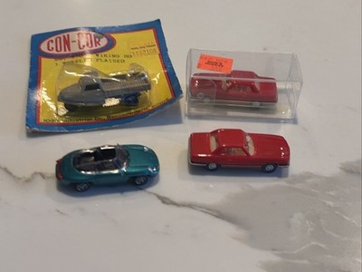 4 HO Scale Monogram Cars Train Displays Con-cor, Wiking, Panamericana