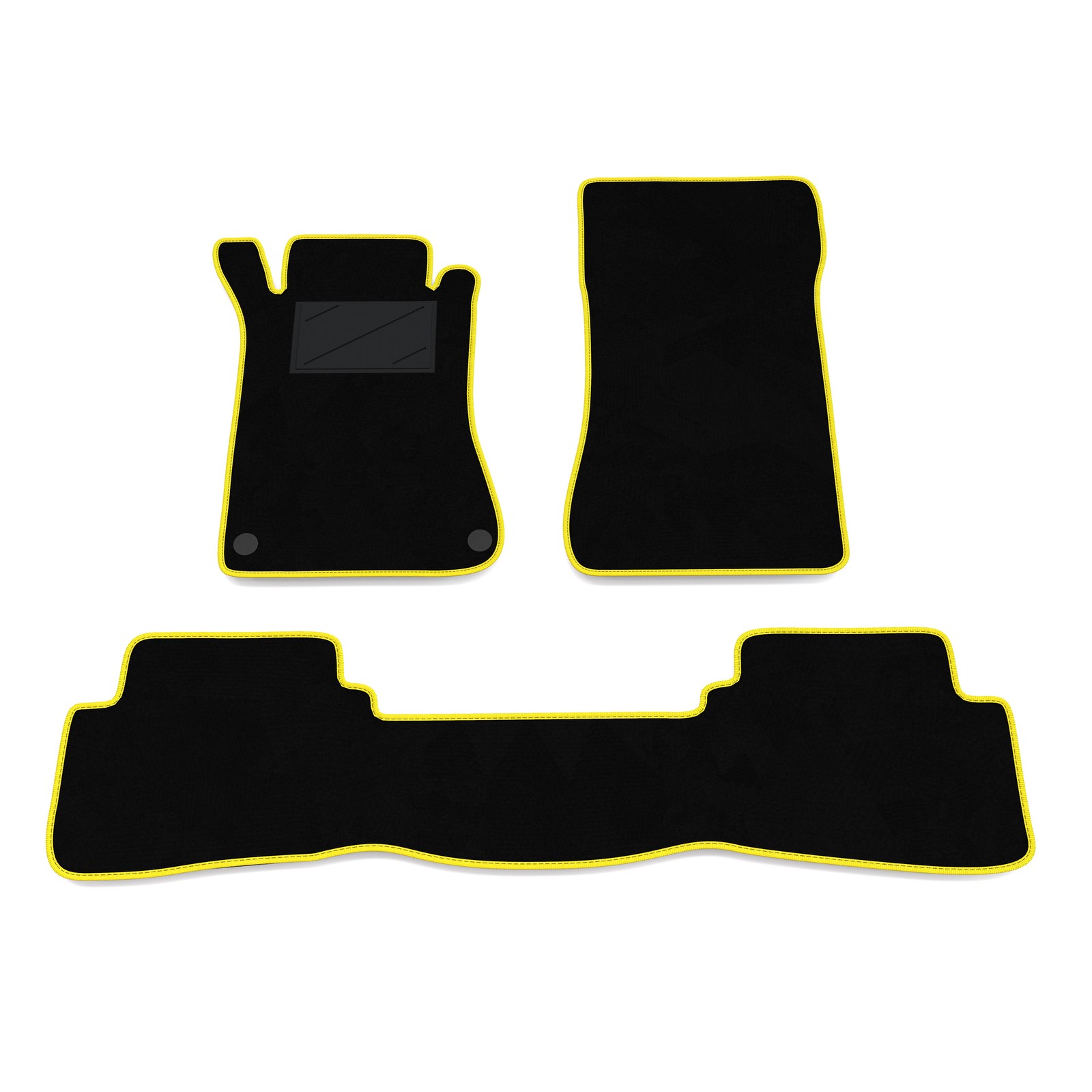 Tapis de sol pour Mercedes Classe C W203 Berline - Protection arrière noire en moquette aiguilletée