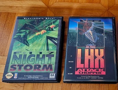 SEGA Mega Drive F-117 Night Storm & LHX Attack Chopper Vintage Game Retro Spiele