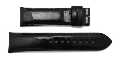 Pierre Balmain Patent Leather Black Watch Band Strap 20mm GENUINE