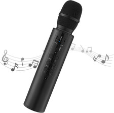 Karaoke Drahtloses Mikrofon Tragbares Handheld-Bluetooth-Lautsprechermikrofon, D