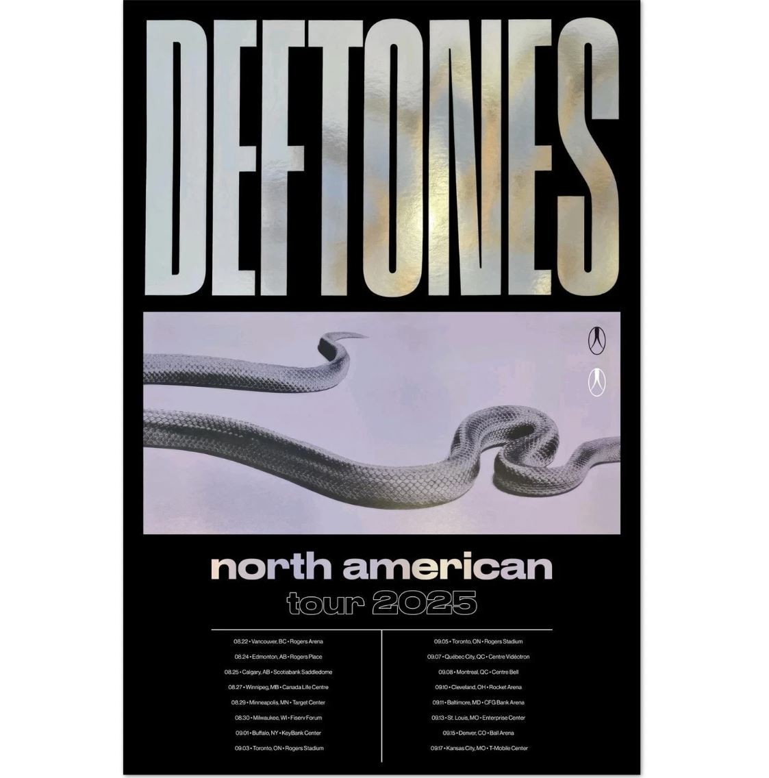 Deftones North American Tour 2025 Poster | eBay