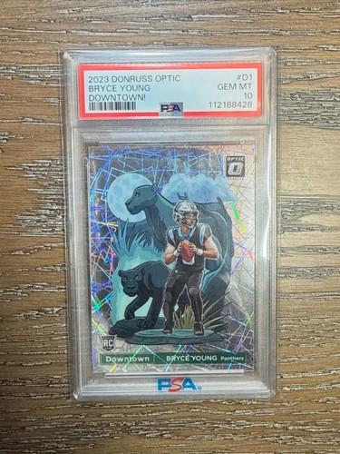 2023 Panini Donruss Optic Downtown Psa 10 Gem Mint Bryce Young RC Panthers