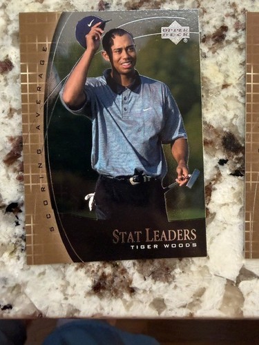 Tiger Woods #SL11 2001 Upper Deck Stat Leaders card