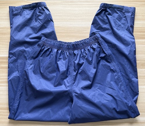 LL Bean Pants Nylon Windbreaker Waterproof Youth Kids 12 Boys Girls Pull On Blue - Picture 3 of 18