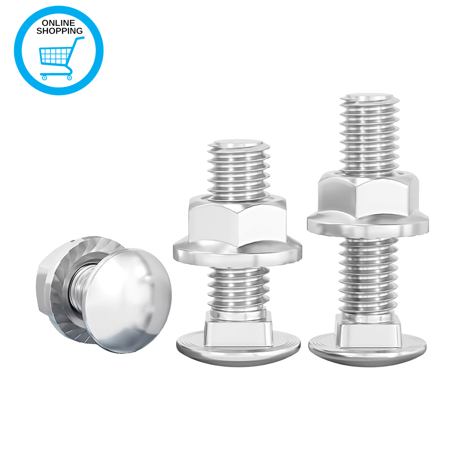 20 Pcs Coach Bolts,M6X20Mm Cup Square Carriage Nuts and Bolts,Carbon Steel Coach