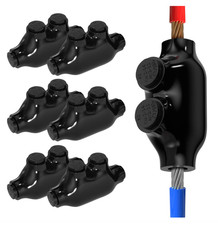 6 Pack 2-14AWG Inline Splice 2 Port Connector 600V UL Aluminum to Copper