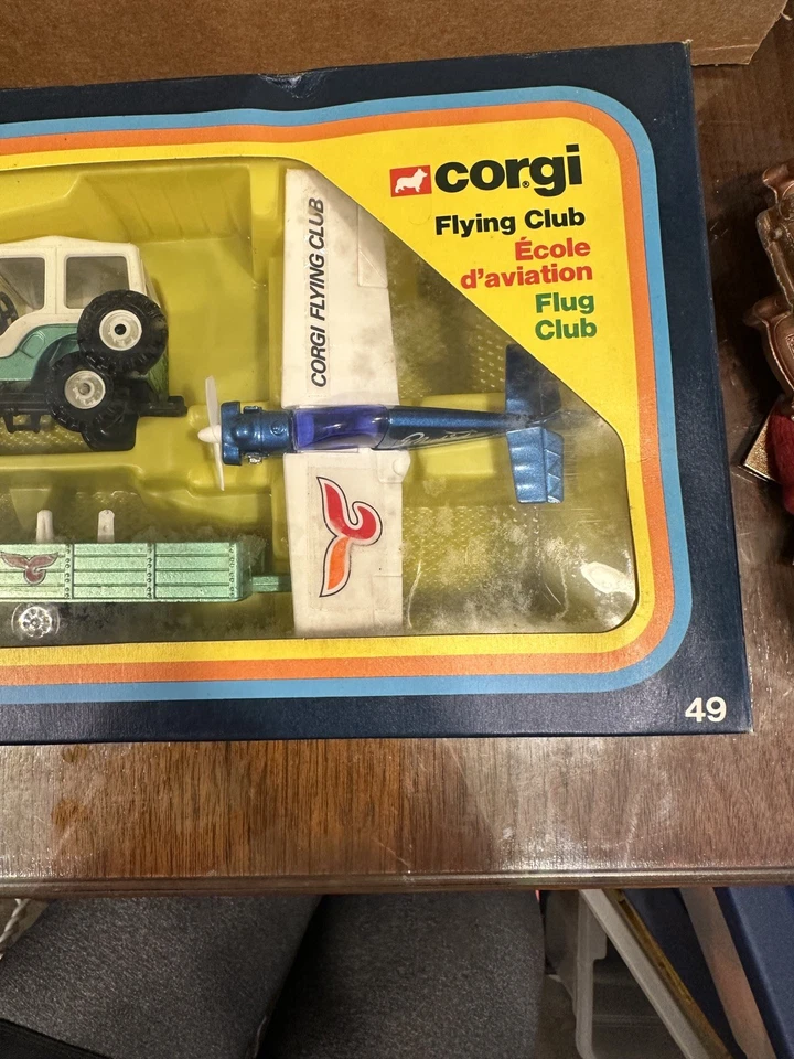 Corgi 'Flying Club' Jeep CJ-5 with Bluebird Plane and Trailer Green Diecast NIB  - Image 4 of 4
