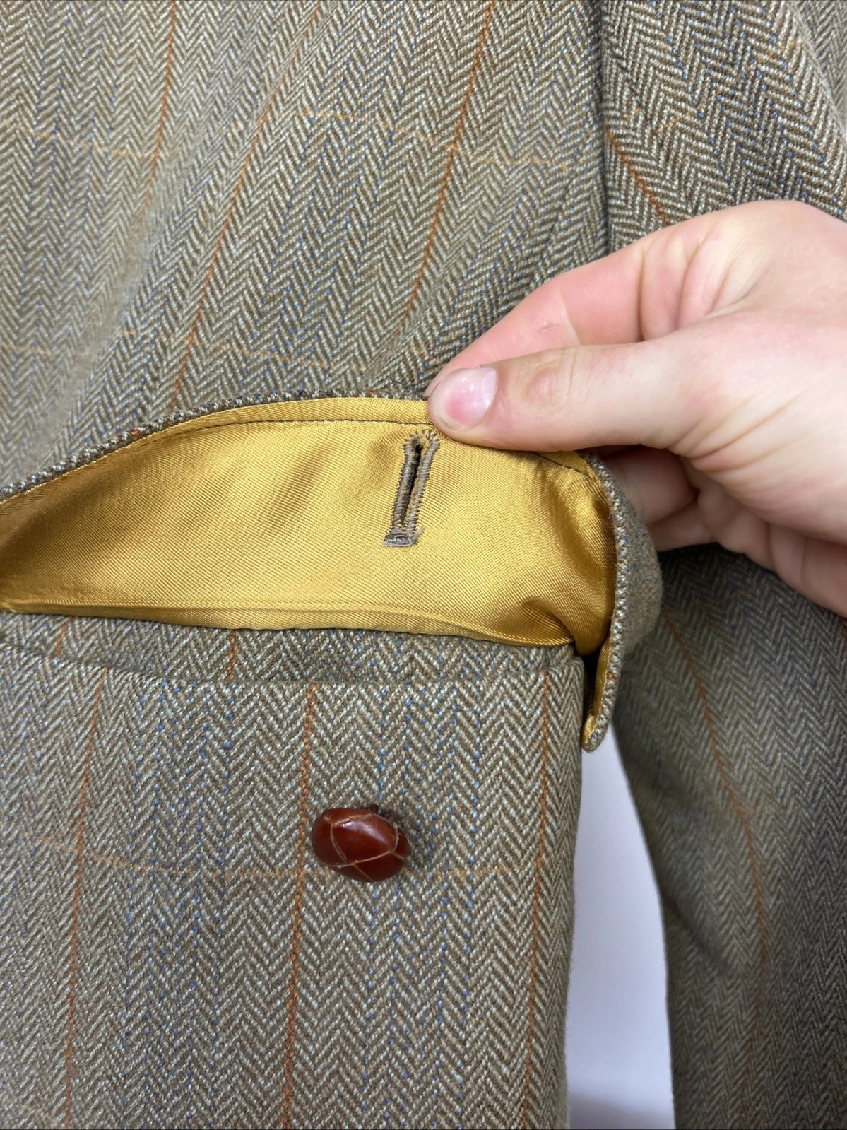 Sport Saxony Tweed Shooting Action Back HACKING Norfolk Blazer Jacket (42S) - product detail image 6