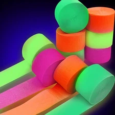 800Feets Neon Glow in The Dark Party Supplies - UV Reactive 8PCS-Multicolor 